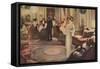 Social, Singing at Party-Albert Guillaume-Framed Stretched Canvas
