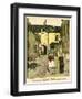 Social, Town Street 1918-Charles Genty-Framed Art Print