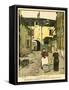 Social, Town Street 1918-Charles Genty-Framed Stretched Canvas