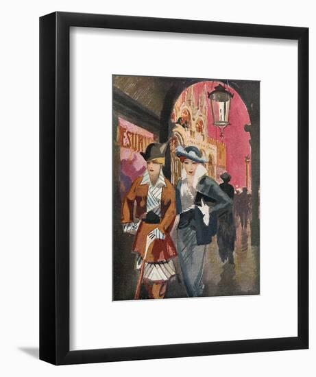 Social, Venice Street-Gino von Finetti-Framed Art Print