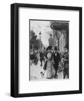 Social, Vienna Street-August Mandlick-Framed Art Print