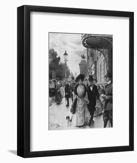 Social, Vienna Street-August Mandlick-Framed Art Print
