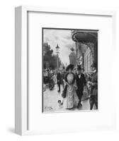 Social, Vienna Street-August Mandlick-Framed Art Print