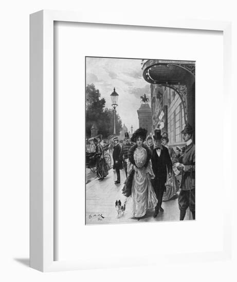 Social, Vienna Street-August Mandlick-Framed Art Print