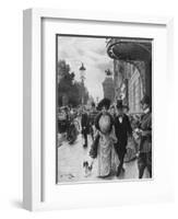 Social, Vienna Street-August Mandlick-Framed Art Print