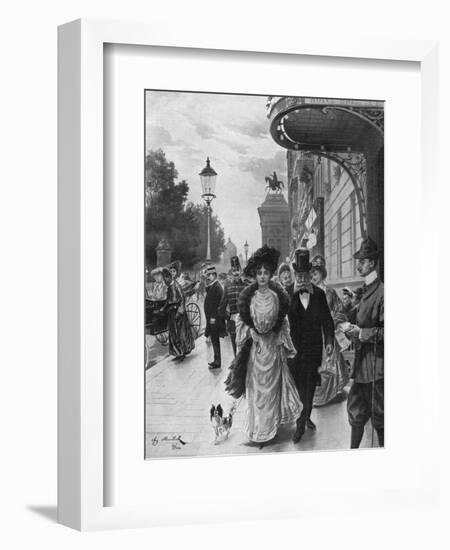 Social, Vienna Street-August Mandlick-Framed Art Print