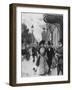 Social, Vienna Street-August Mandlick-Framed Art Print