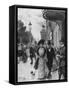 Social, Vienna Street-August Mandlick-Framed Stretched Canvas