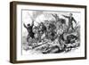 Socialists Fighting to the Death; Paris Commune, 1871-null-Framed Art Print