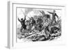 Socialists Fighting to the Death; Paris Commune, 1871-null-Framed Art Print