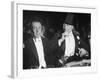 Socialite Lucius Beebe Drinking Champagne in Opera Club on Opening Night of Metropolitan Opera-Alfred Eisenstaedt-Framed Premium Photographic Print