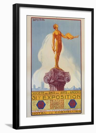 Societe Des Amis Des Arts D'Angers Exposition Poster-E. Henry Karcher-Framed Giclee Print