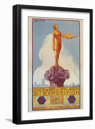 Societe Des Amis Des Arts D'Angers Exposition Poster-E. Henry Karcher-Framed Giclee Print