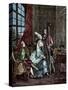 Society, 18th Century, Musician, Harpist-null-Stretched Canvas