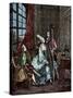 Society, 18th Century, Musician, Harpist-null-Stretched Canvas