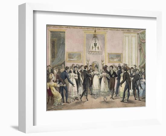 Society Ball by Hippolyte Lecomte, 1819-null-Framed Giclee Print