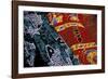 Society Islands, French Polynesia, Close-up of nautical designs on batik at a market.-Todd Gipstein-Framed Photographic Print