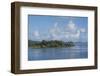 Society Islands, French Polynesia. Palm Tree Lined Waterfront View-Cindy Miller Hopkins-Framed Photographic Print