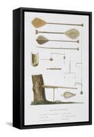 Society Islands: Pangas, Fishing Hooks and Other Tools-Antoine Chazal-Framed Stretched Canvas