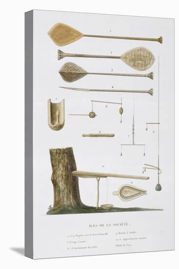Society Islands: Pangas, Fishing Hooks and Other Tools-Antoine Chazal-Stretched Canvas