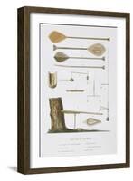 Society Islands: Pangas, Fishing Hooks and Other Tools-Antoine Chazal-Framed Giclee Print
