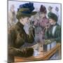 Society Ladies Using Earphones to Listen to a Phonograph at the St Valentine's Market on Fifth Aven-Everett Historical-Mounted Art Print