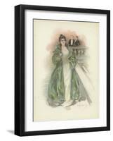 Society Lady at the Savoy Hotel, London-Dudley Hardy-Framed Giclee Print