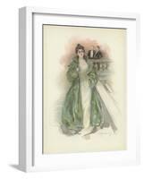 Society Lady at the Savoy Hotel, London-Dudley Hardy-Framed Giclee Print