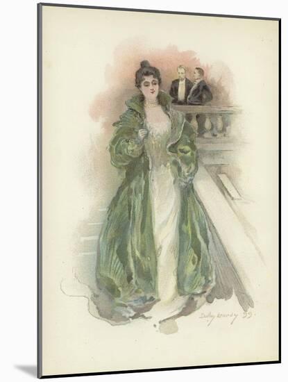 Society Lady at the Savoy Hotel, London-Dudley Hardy-Mounted Giclee Print