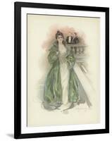 Society Lady at the Savoy Hotel, London-Dudley Hardy-Framed Giclee Print