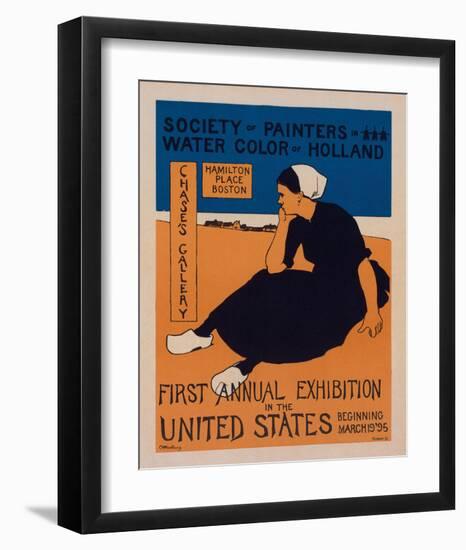 Society of painters-Charles Woodbury-Framed Art Print