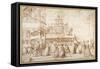 Society Scene-Joerg The Elder Breu-Framed Stretched Canvas