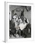 Society, Working Family Playing Cards at Home. L. Rulf, 1887-null-Framed Giclee Print