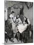 Society, Working Family Playing Cards at Home. L. Rulf, 1887-null-Mounted Giclee Print