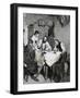 Society, Working Family Playing Cards at Home. L. Rulf, 1887-null-Framed Giclee Print