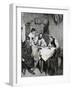 Society, Working Family Playing Cards at Home. L. Rulf, 1887-null-Framed Giclee Print