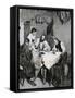 Society, Working Family Playing Cards at Home. L. Rulf, 1887-null-Framed Stretched Canvas