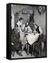 Society, Working Family Playing Cards at Home. L. Rulf, 1887-null-Framed Stretched Canvas