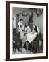 Society, Working Family Playing Cards at Home. L. Rulf, 1887-null-Framed Giclee Print