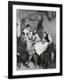 Society, Working Family Playing Cards at Home. L. Rulf, 1887-null-Framed Giclee Print