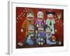 Sock Doll Family Portrait-Leah Saulnier-Framed Giclee Print