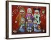 Sock Doll Family Portrait-Leah Saulnier-Framed Giclee Print