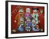 Sock Doll Family Portrait-Leah Saulnier-Framed Giclee Print