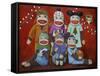 Sock Doll Family Portrait-Leah Saulnier-Framed Stretched Canvas