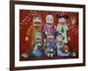 Sock Doll Family Portrait-Leah Saulnier-Framed Giclee Print