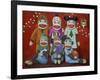 Sock Doll Family Portrait-Leah Saulnier-Framed Giclee Print