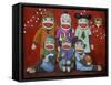 Sock Doll Family Portrait-Leah Saulnier-Framed Stretched Canvas