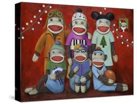 Sock Doll Family Portrait-Leah Saulnier-Stretched Canvas