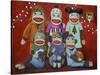 Sock Doll Family Portrait-Leah Saulnier-Stretched Canvas