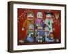 Sock Doll Family Portrait-Leah Saulnier-Framed Giclee Print